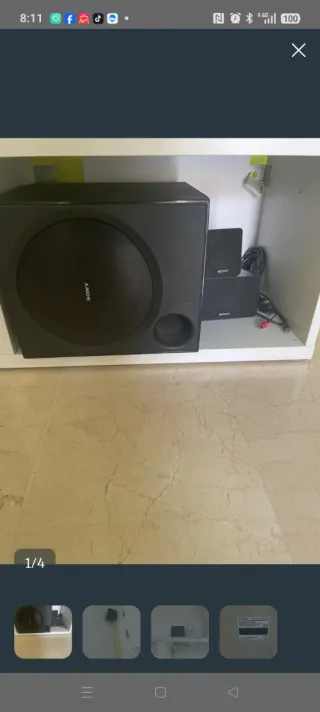 Subwoofer Sony Negro Poco Uso