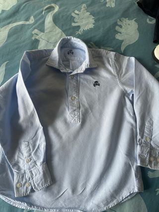 Pantalones y camisas niño beige ,5/6 años