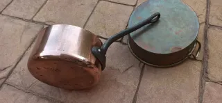 Cacerola de cobre macizo