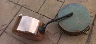 Cacerola de cobre macizo