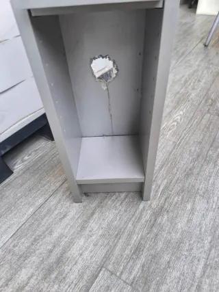 Estantería madera CD's Ikea Gris Plata