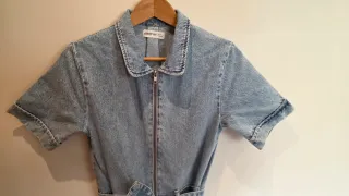 Mono vaquero corto azul