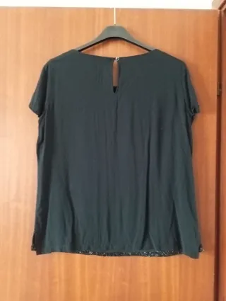 Completo elegante donna nero paillettes taglia 50