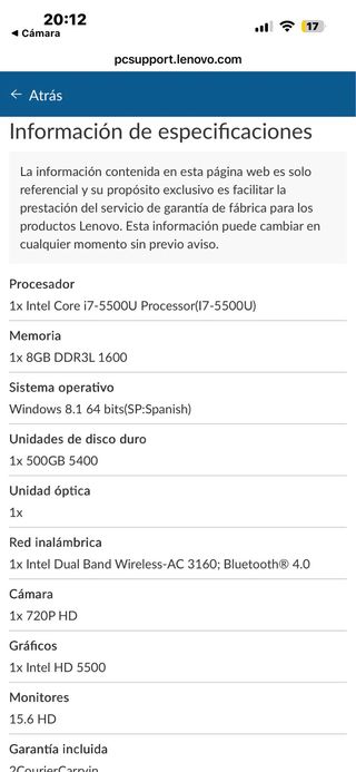Ordenador portátil Lenovo negro