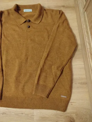 Jersey Hombre Marrón Cuello Polo Talla 3xl