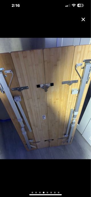 Mesa Plegable Dorada y Plateada