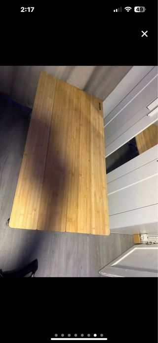 Mesa Plegable Dorada y Plateada