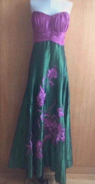 Vestido Sonia Peña Bordado Talla 38 + Chal