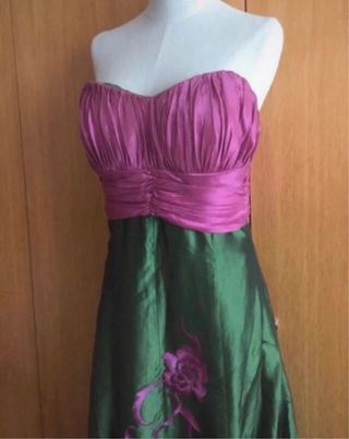 Vestido Sonia Peña Bordado Talla 38 + Chal