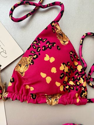 Bikini Rio de Sol estampado leopardo fucsia
