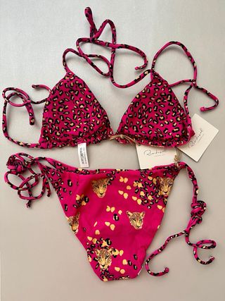 Bikini Rio de Sol estampado leopardo fucsia