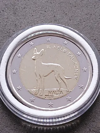 2€ commemorativo Malta 2026 Cane del Faraone