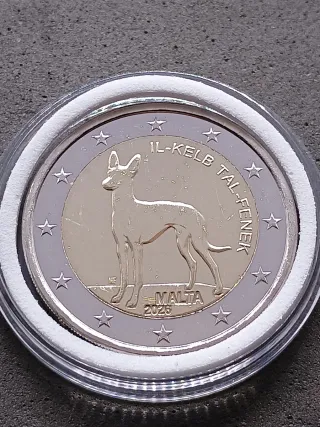 2€ commemorativo Malta 2026 Cane del Faraone