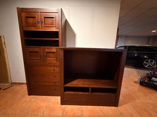 Mueble de salón de madera maciza