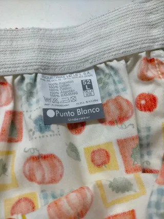 Boxer Punto Blanco Algodón Talla L Estampado Calab