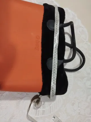 Borsa Obag arancione con inserto nero