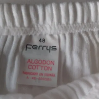 6 Slips Algodón Canalé Nuevos blancos