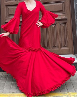 Traje de Flamenca EXCLUSIVO Talla 40-42 ELASTICO