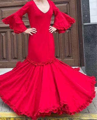 Traje de Flamenca EXCLUSIVO Talla 40-42 ELASTICO