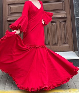 Traje de Flamenca EXCLUSIVO Talla 40-42 ELASTICO