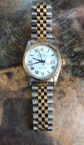 Rolex Datejust Esfera Blanca y Oro 36mm