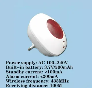 Kit Alarma Alertas Robos con Sirena enchufable 220