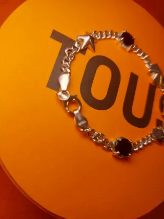 Pulsera Tous Plata y Ónix Negra