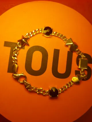 Pulsera Tous Plata y Ónix Negra