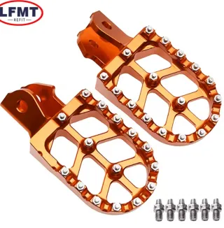 Estriberas Moto Aluminio Mecanizado Naranjas
