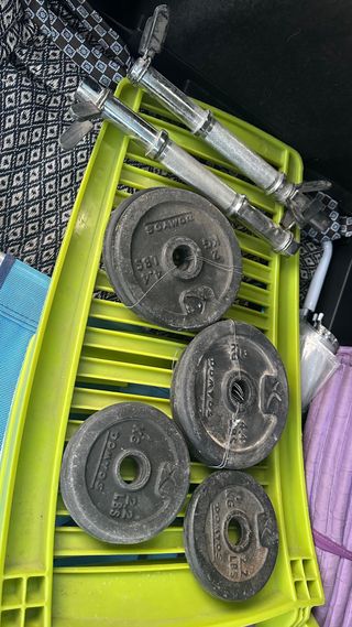 Mancuernas con discos