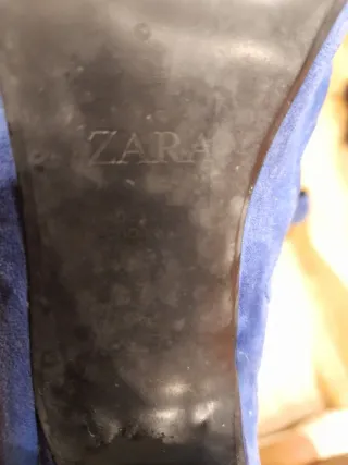 Sandalias de tacón Zara azules