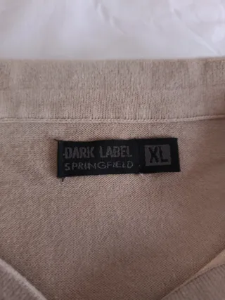 Camisa Polo Springfield Rayas Beige y Negro