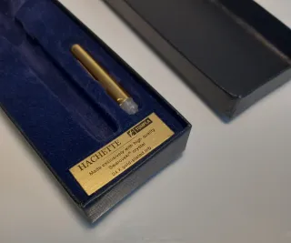 Penna Stilografica Hachette Swarovski Placcata Oro