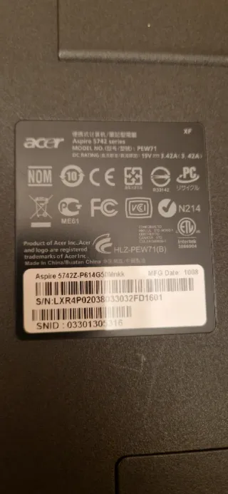Ordenador portátil Acer Negro