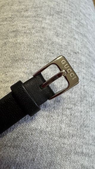 Reloj Pequeñito Mujer Gucci 1600 Acero Piel Negra