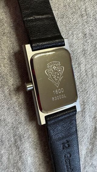 Reloj Pequeñito Mujer Gucci 1600 Acero Piel Negra