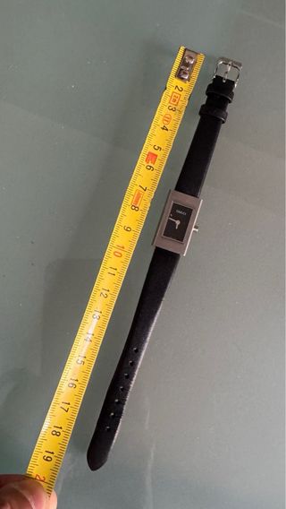 Reloj Pequeñito Mujer Gucci 1600 Acero Piel Negra