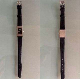 Reloj Pequeñito Mujer Gucci 1600 Acero Piel Negra