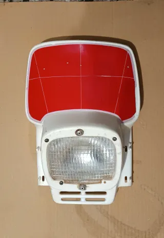 Careta Faro Enduro Vintage blanca