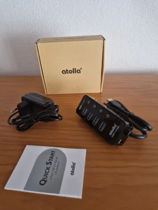 Hub USB 3.0 atolla 4 puertos con carga