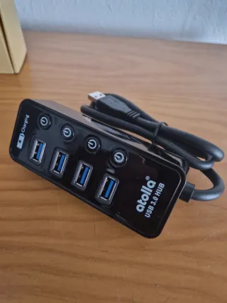 Hub USB 3.0 atolla 4 puertos con carga