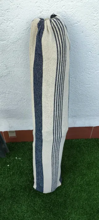 Hamaca Tropical Rayas Azul y Blanco