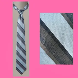 Corbata seda VALENTINO azul y gris