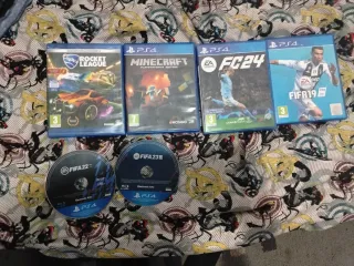 PS4 Juegos: Rocket League, Minecraft, FC24, FIFA19
