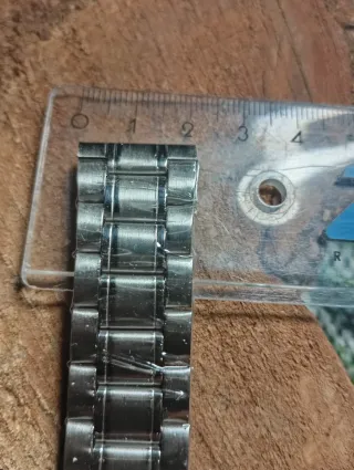 Bracciale orologio metallo blu/argento 20 mm