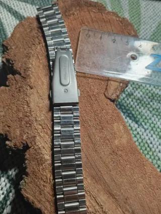 Bracciale orologio metallo blu/argento 20 mm