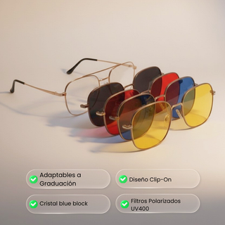 Gafas Clip-On 5 en 1 UV400 Modulares
