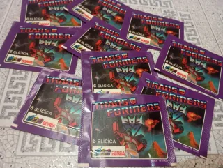 Lote 10 sobres cromos Transformers