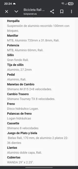 Bicicleta de Montaña