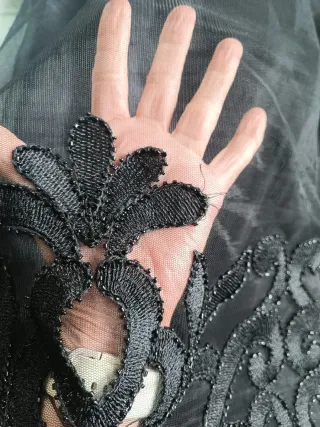 Falda tul bordada abalorios Talla M